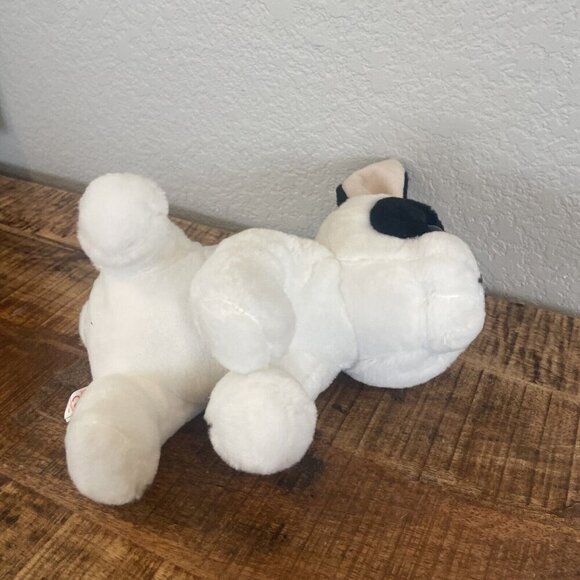 TY Beanie Baby 10” MARCEL French Bulldog White Black Ear Plush Stuffed Animal - Picture 8 of 9